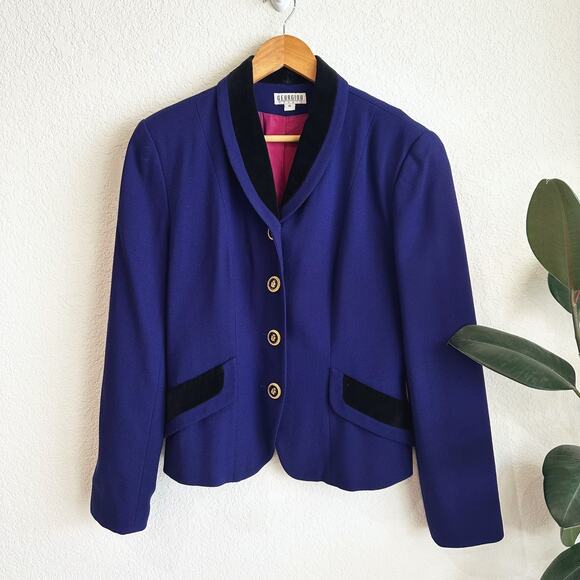 Georgiou Studio Jackets & Blazers - VTG Georgiou Studio Worsted Wool Blazer Womens 10 Preppy Old Money Equestrian